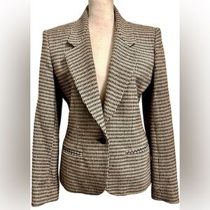 Vintage Anne Klein II Union Made 80’s 90’s Wool tweed blazer jacket